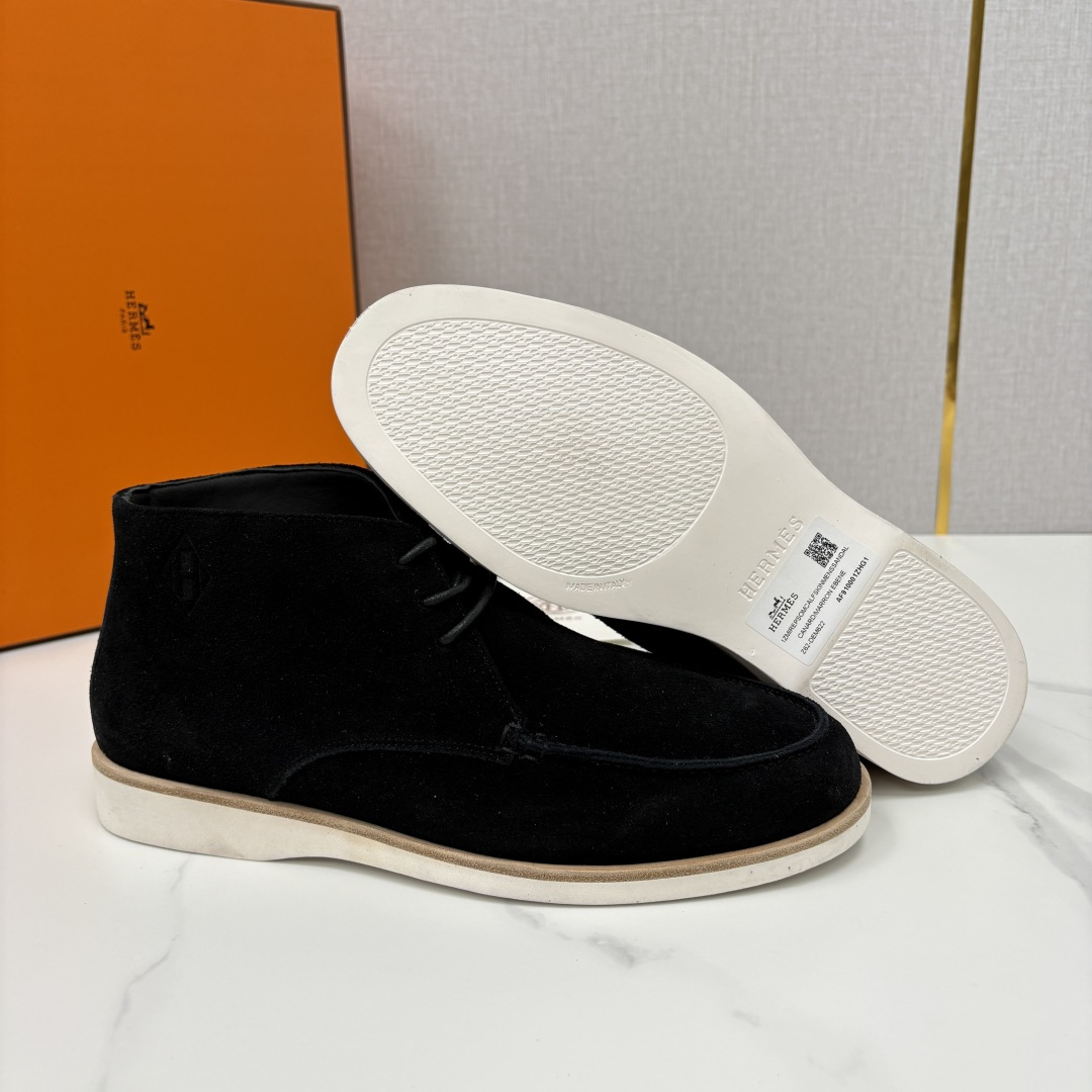 💋💍H家新品 爱马-仕 Hermè*s 绒面男士短靴沙漠靴 奢雅格调的行走艺术。 鞋面采用顶级反绒牛皮打