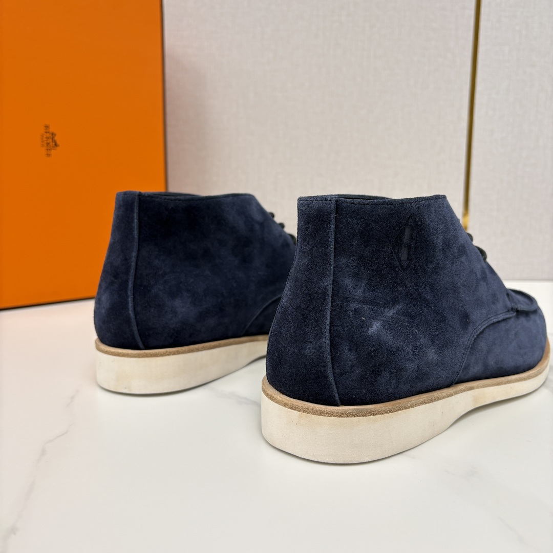 💋💍H家新品 爱马-仕 Hermè*s 绒面男士短靴沙漠靴 奢雅格调的行走艺术。 鞋面采用顶级反绒牛皮打