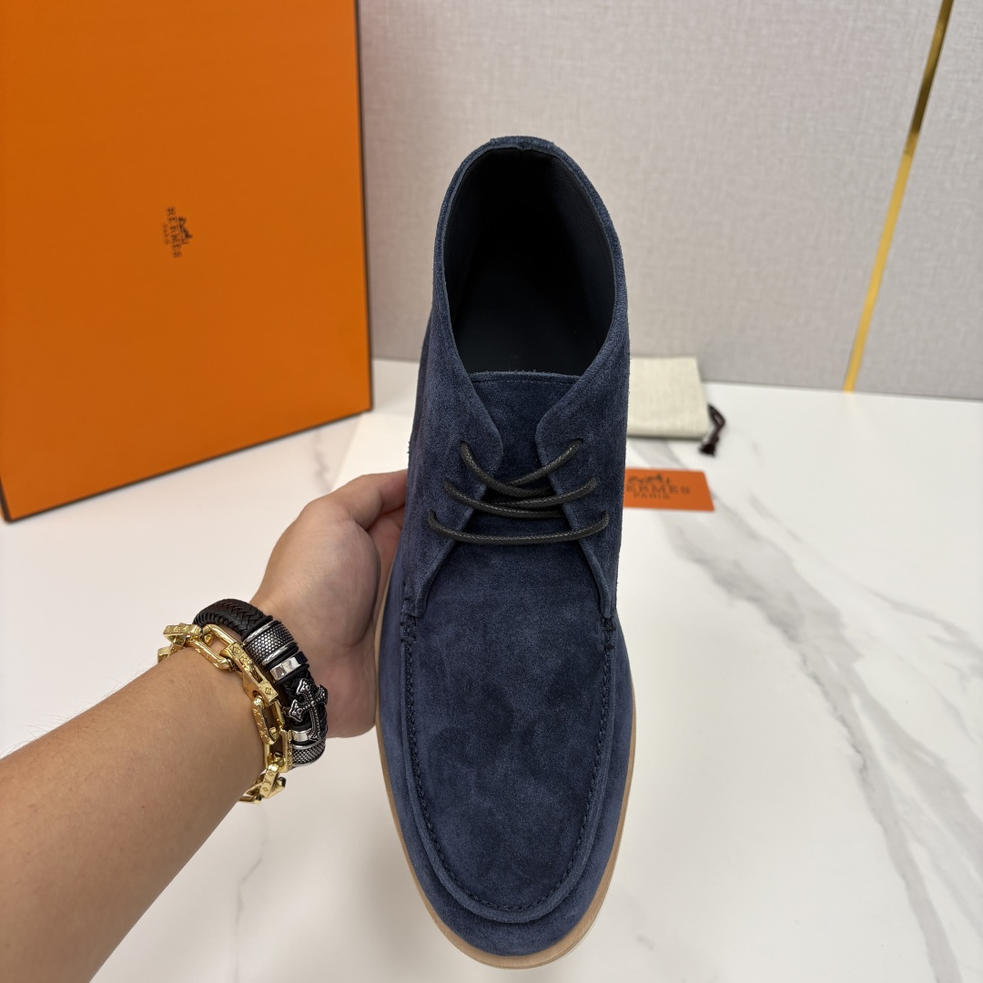 💋💍H家新品 爱马-仕 Hermè*s 绒面男士短靴沙漠靴 奢雅格调的行走艺术。 鞋面采用顶级反绒牛皮打