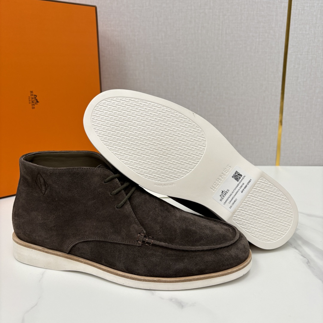 💋💍H家新品 爱马-仕 Hermè*s 绒面男士短靴沙漠靴 奢雅格调的行走艺术。 鞋面采用顶级反绒牛皮打