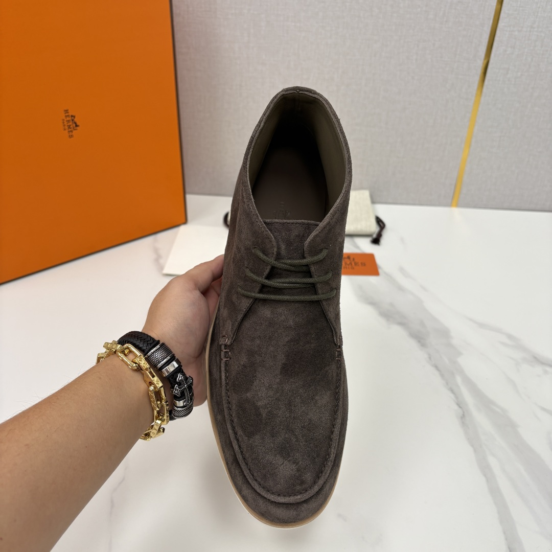 💋💍H家新品 爱马-仕 Hermè*s 绒面男士短靴沙漠靴 奢雅格调的行走艺术。 鞋面采用顶级反绒牛皮打