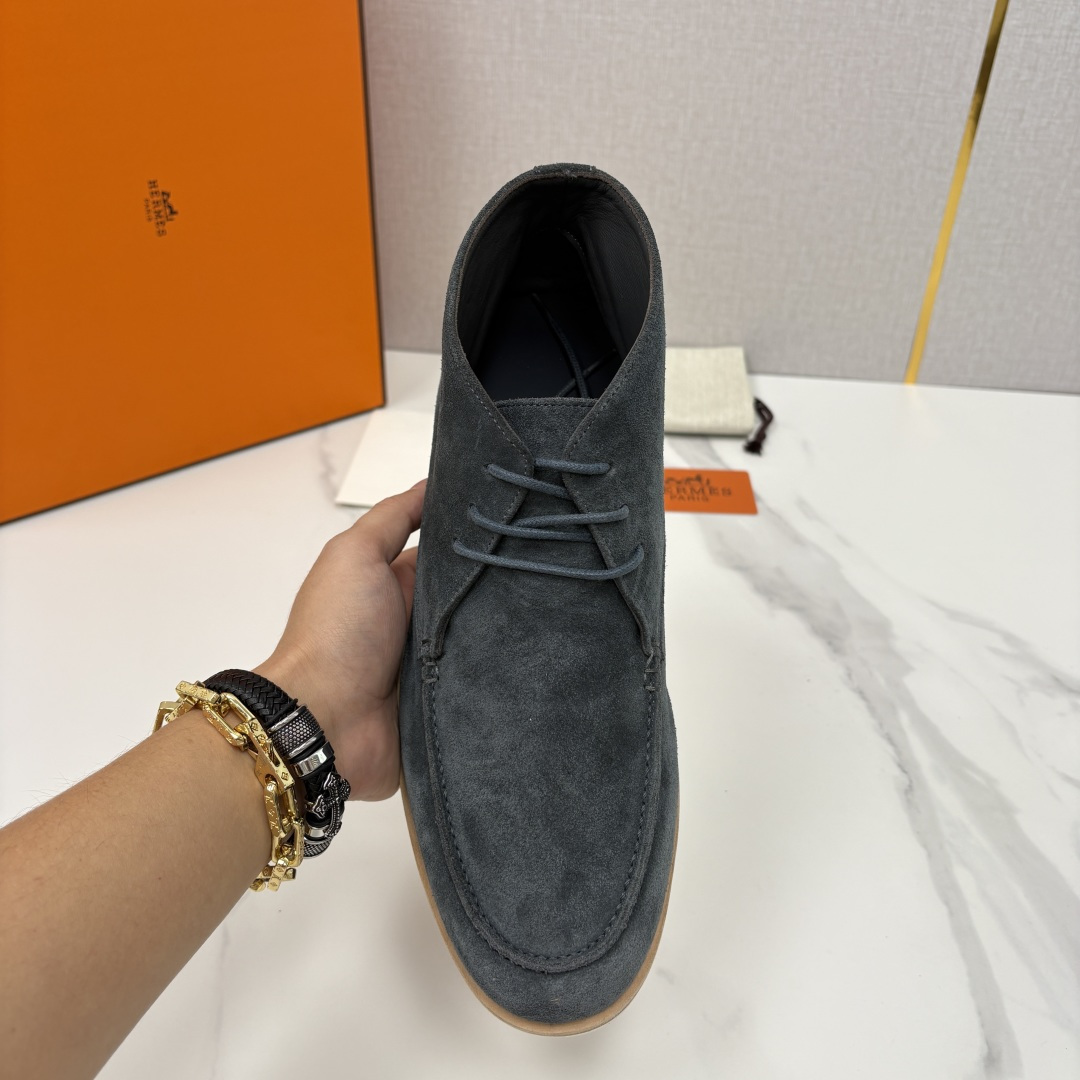 💋💍H家新品 爱马-仕 Hermè*s 绒面男士短靴沙漠靴 奢雅格调的行走艺术。 鞋面采用顶级反绒牛皮打