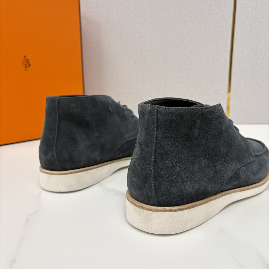 💋💍H家新品 爱马-仕 Hermè*s 绒面男士短靴沙漠靴 奢雅格调的行走艺术。 鞋面采用顶级反绒牛皮打