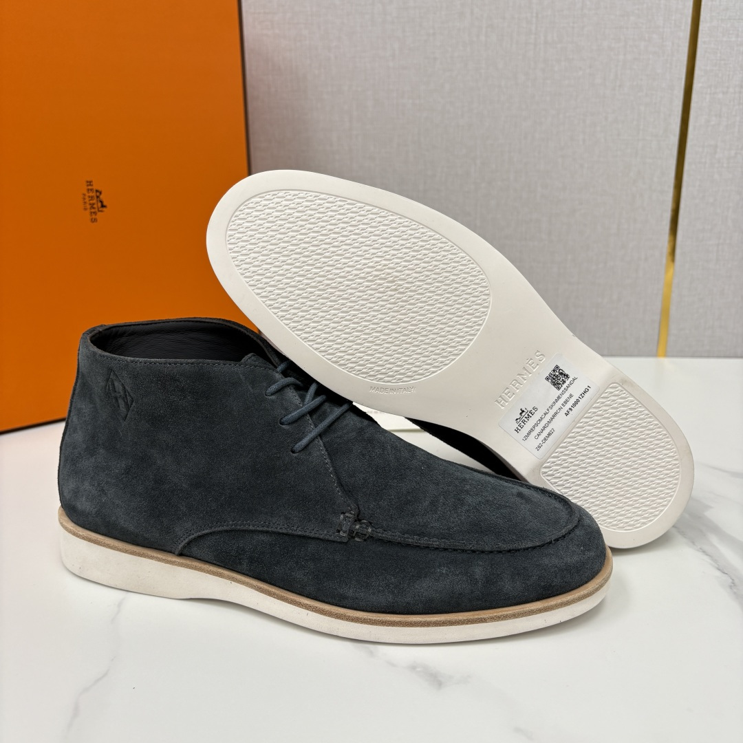 💋💍H家新品 爱马-仕 Hermè*s 绒面男士短靴沙漠靴 奢雅格调的行走艺术。 鞋面采用顶级反绒牛皮打