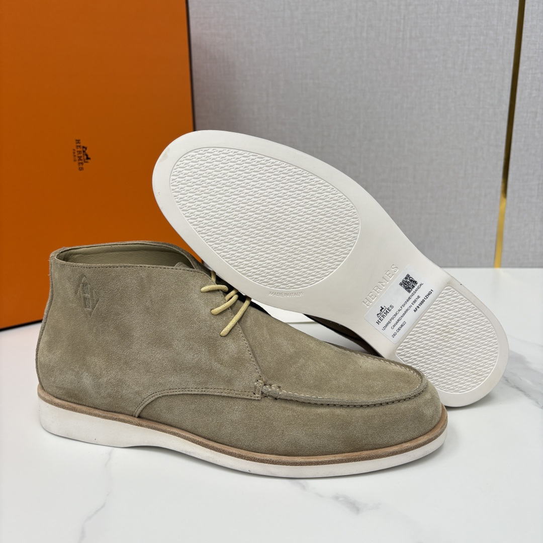 💋💍H家新品 爱马-仕 Hermè*s 绒面男士短靴沙漠靴 奢雅格调的行走艺术。 鞋面采用顶级反绒牛皮打