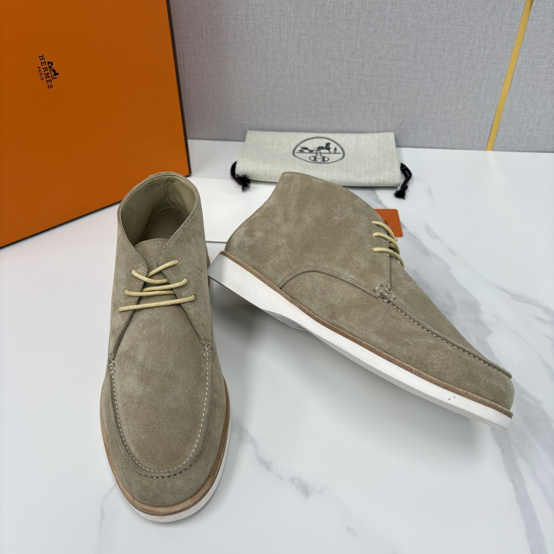 💋💍H家新品 爱马-仕 Hermè*s 绒面男士短靴沙漠靴 奢雅格调的行走艺术。 鞋面采用顶级反绒牛皮打