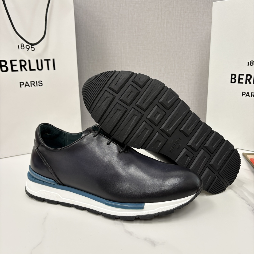 💋💍Berlut* 布鲁提 升级版第四代私模大底 Fast Track皮革运动鞋 官方 16,000 最