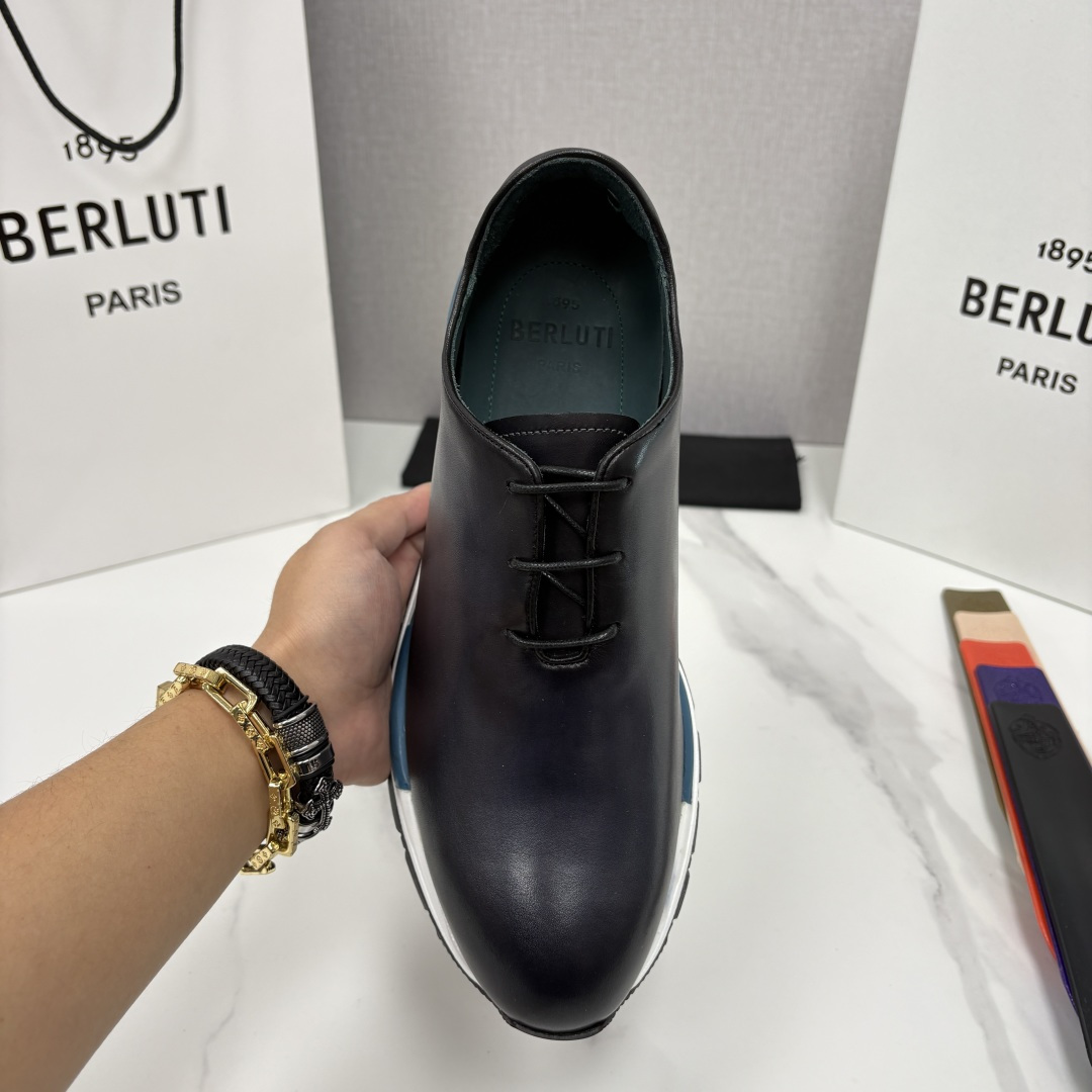 💋💍Berlut* 布鲁提 升级版第四代私模大底 Fast Track皮革运动鞋 官方 16,000 最