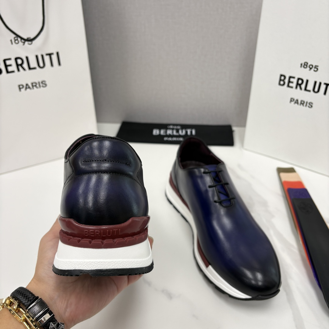 💋💍Berlut* 布鲁提 升级版第四代私模大底 Fast Track皮革运动鞋 官方 16,000 最