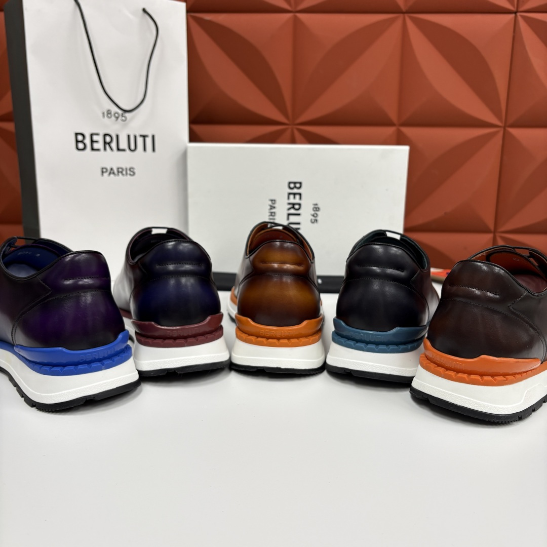 💋💍Berlut* 布鲁提 升级版第四代私模大底 Fast Track皮革运动鞋 官方 16,000 最