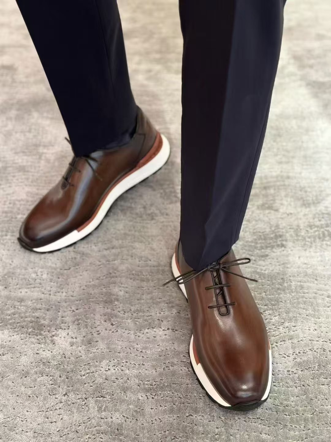 💋💍Berlut* 布鲁提 升级版第四代私模大底 Fast Track皮革运动鞋 官方 16,000 最