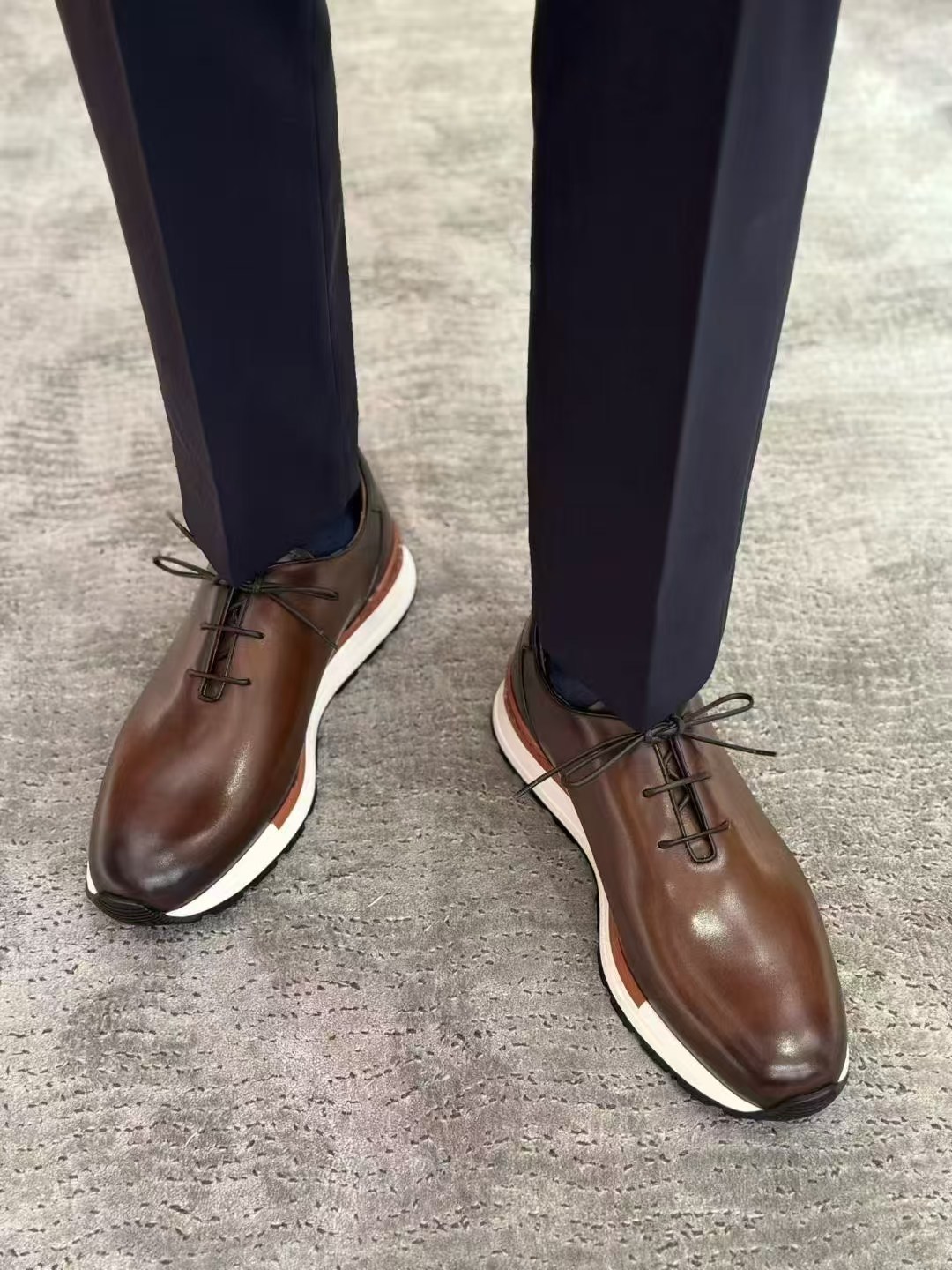 💋💍Berlut* 布鲁提 升级版第四代私模大底 Fast Track皮革运动鞋 官方 16,000 最