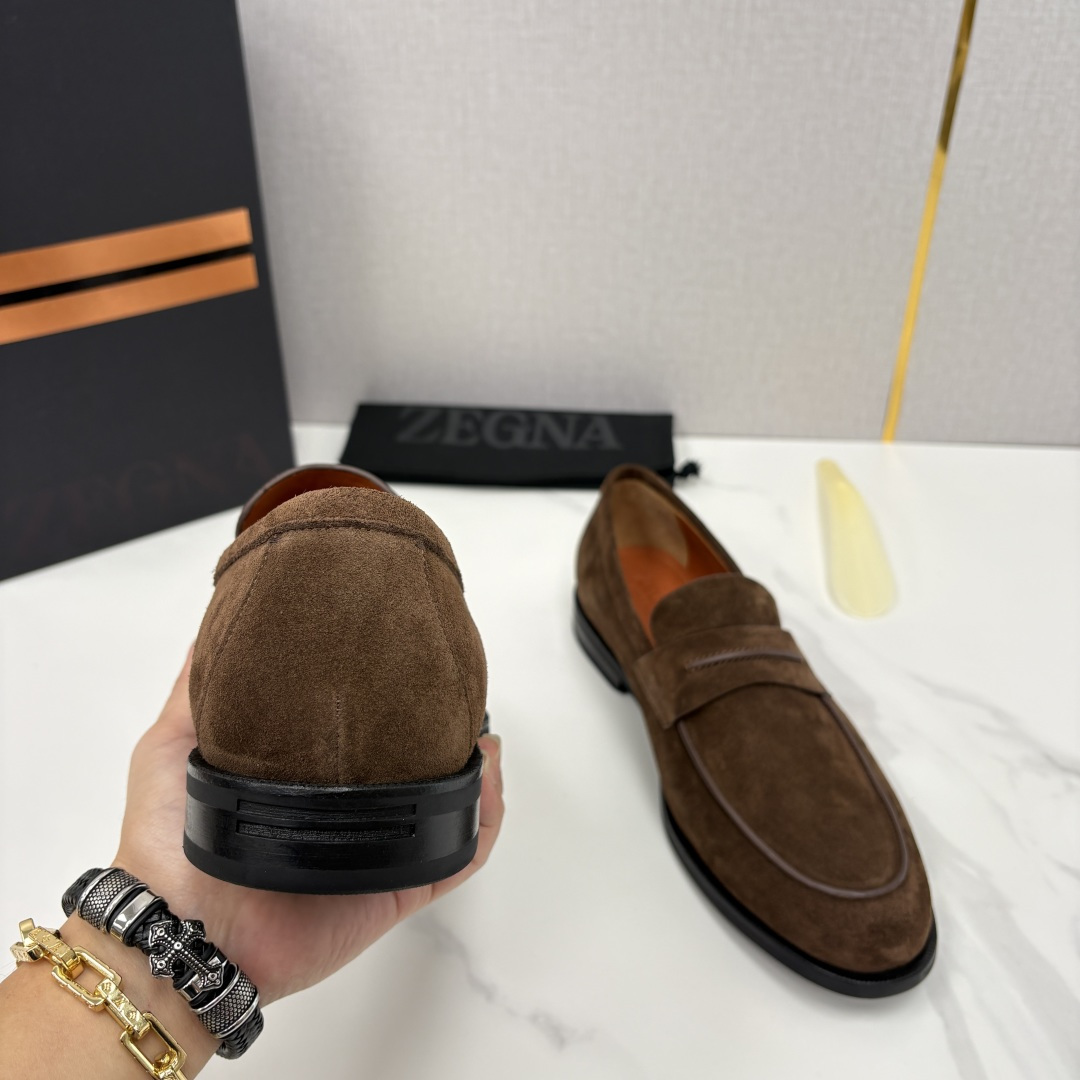 💋💍Zegn* 杰尼～亚 匠心工艺与优雅格调的典范 新款 男士商务正装鞋乐福鞋皮鞋，无带设计简约大气，兼