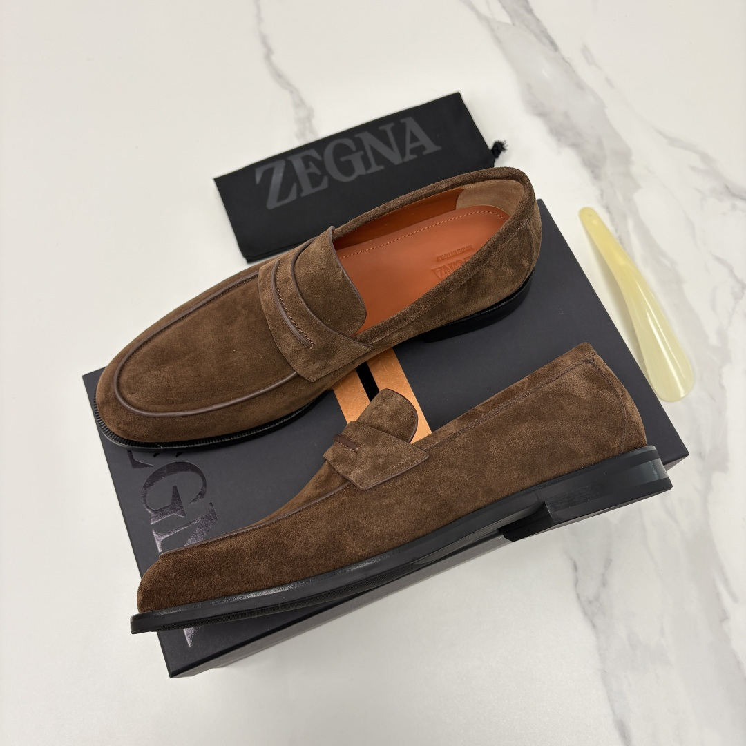 💋💍Zegn* 杰尼～亚 匠心工艺与优雅格调的典范 新款 男士商务正装鞋乐福鞋皮鞋，无带设计简约大气，兼