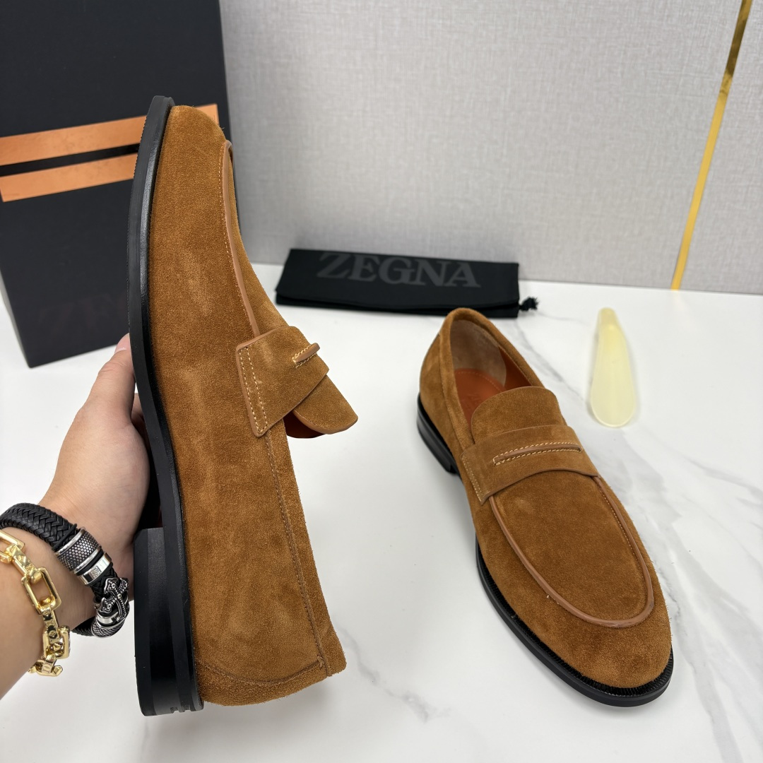 💋💍Zegn* 杰尼～亚 匠心工艺与优雅格调的典范 新款 男士商务正装鞋乐福鞋皮鞋，无带设计简约大气，兼