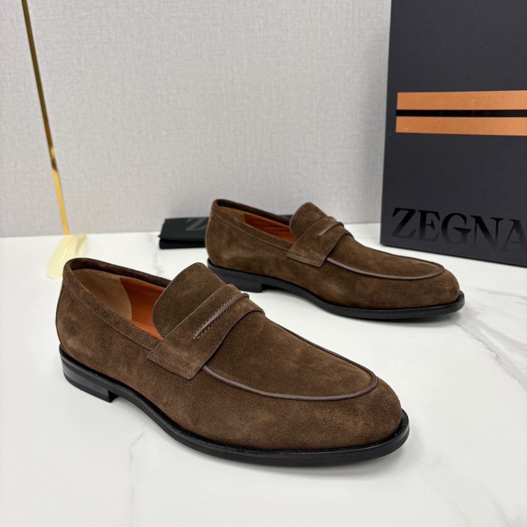 💋💍Zegn* 杰尼～亚 匠心工艺与优雅格调的典范 新款 男士商务正装鞋乐福鞋皮鞋，无带设计简约大气，兼