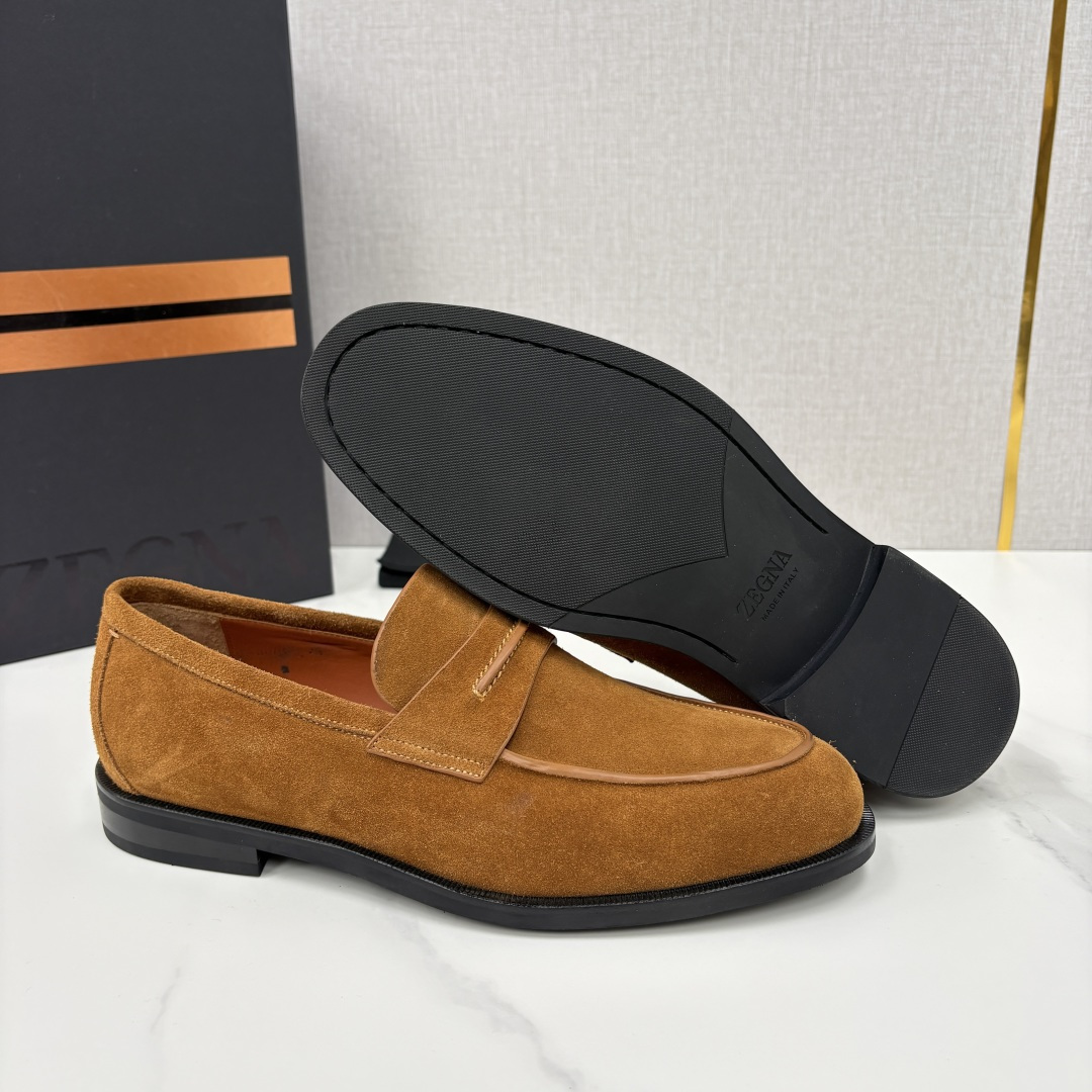 💋💍Zegn* 杰尼～亚 匠心工艺与优雅格调的典范 新款 男士商务正装鞋乐福鞋皮鞋，无带设计简约大气，兼