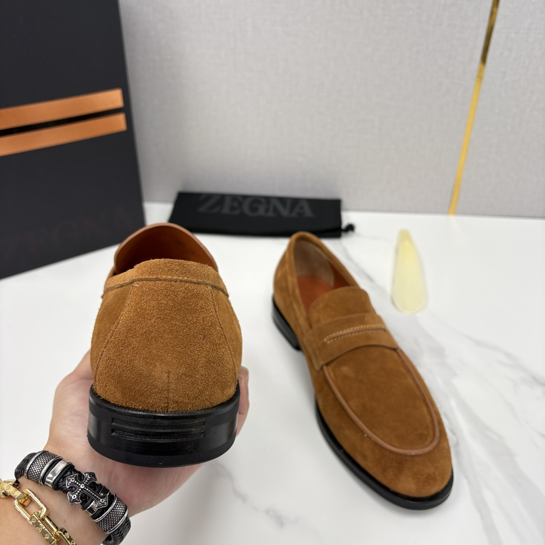 💋💍Zegn* 杰尼～亚 匠心工艺与优雅格调的典范 新款 男士商务正装鞋乐福鞋皮鞋，无带设计简约大气，兼