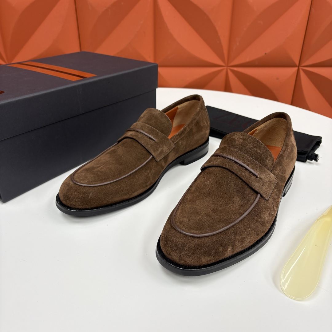 💋💍Zegn* 杰尼～亚 匠心工艺与优雅格调的典范 新款 男士商务正装鞋乐福鞋皮鞋，无带设计简约大气，兼