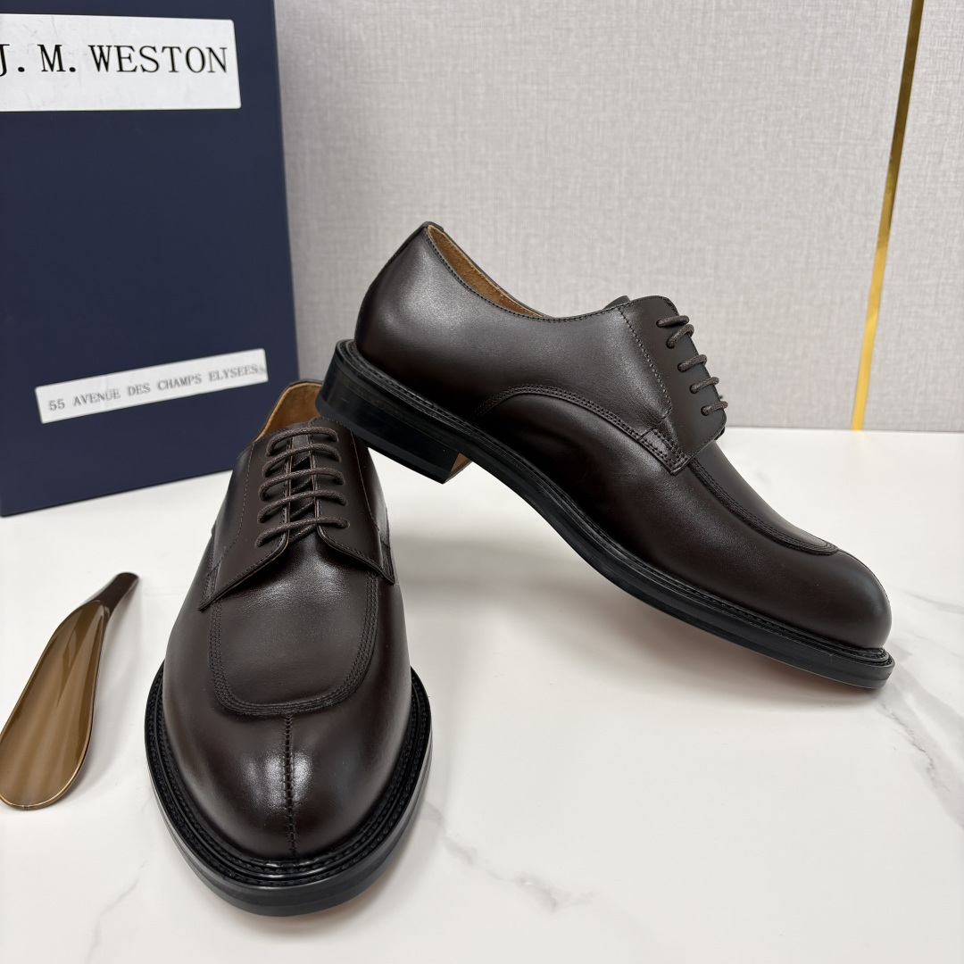 💋💍J.M.Westo*n 威士-顿 男士德比鞋正装鞋皮鞋 法国顶级皮鞋品牌 以简约线条勾勒出法式优雅的