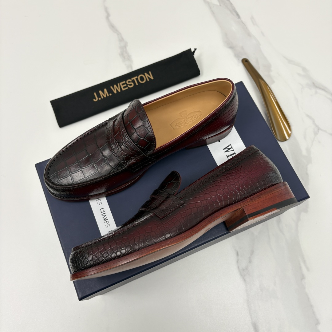 💋💍J.M.Westo*n 威士-顿 品牌经典 180 系列乐福鞋皮鞋 法国顶级皮鞋品牌 威士-顿皮鞋品