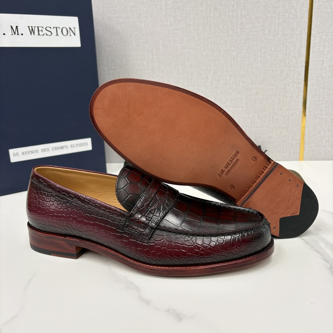 💋💍J.M.Westo*n 威士-顿 品牌经典 180 系列乐福鞋皮鞋 法国顶级皮鞋品牌 威士-顿皮鞋品