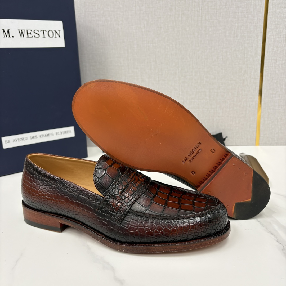 💋💍J.M.Westo*n 威士-顿 品牌经典 180 系列乐福鞋皮鞋 法国顶级皮鞋品牌 威士-顿皮鞋品