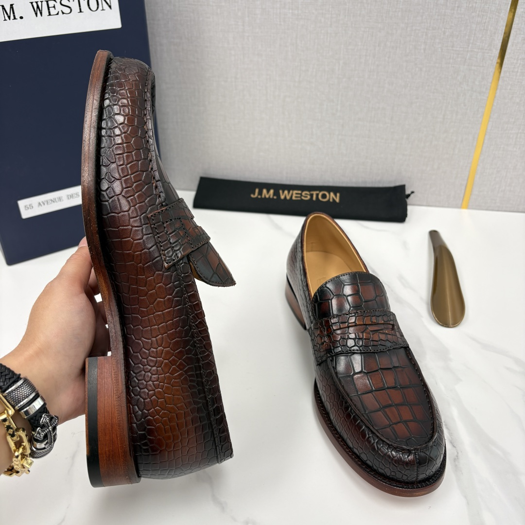 💋💍J.M.Westo*n 威士-顿 品牌经典 180 系列乐福鞋皮鞋 法国顶级皮鞋品牌 威士-顿皮鞋品