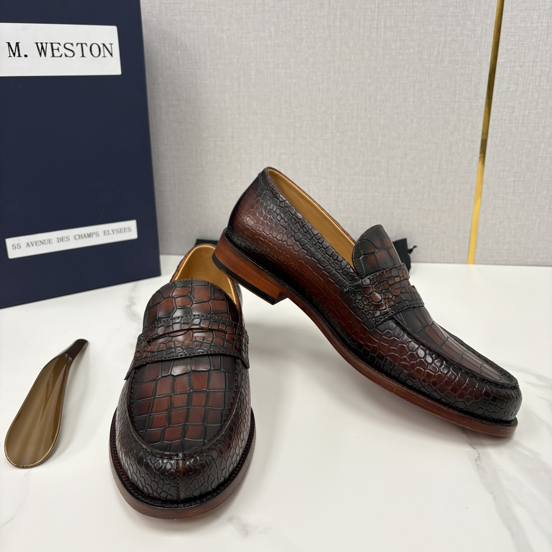 💋💍J.M.Westo*n 威士-顿 品牌经典 180 系列乐福鞋皮鞋 法国顶级皮鞋品牌 威士-顿皮鞋品