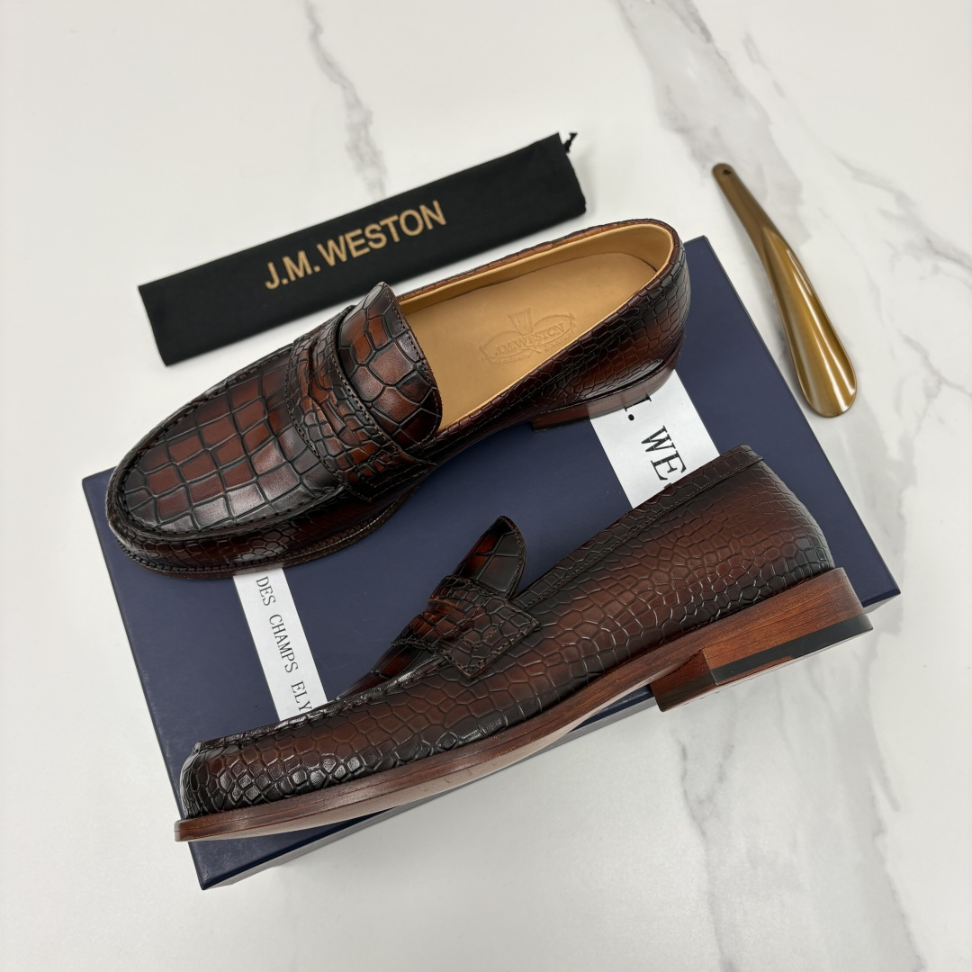 💋💍J.M.Westo*n 威士-顿 品牌经典 180 系列乐福鞋皮鞋 法国顶级皮鞋品牌 威士-顿皮鞋品