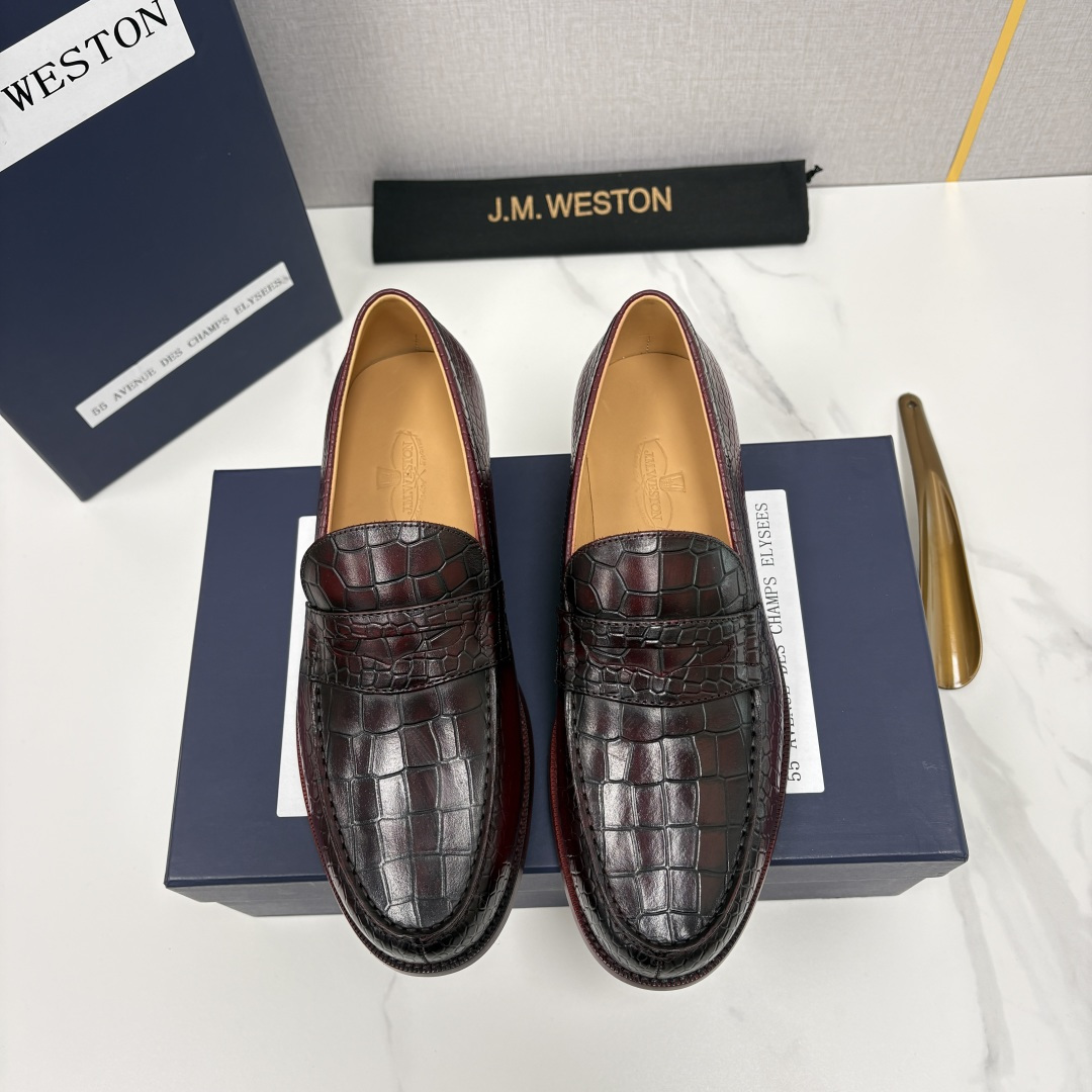 💋💍J.M.Westo*n 威士-顿 品牌经典 180 系列乐福鞋皮鞋 法国顶级皮鞋品牌 威士-顿皮鞋品