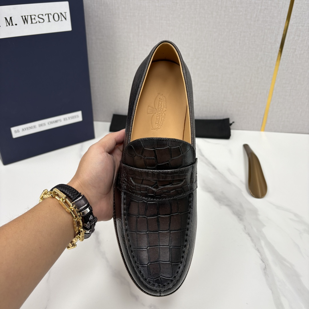 💋💍J.M.Westo*n 威士-顿 品牌经典 180 系列乐福鞋皮鞋 法国顶级皮鞋品牌 威士-顿皮鞋品