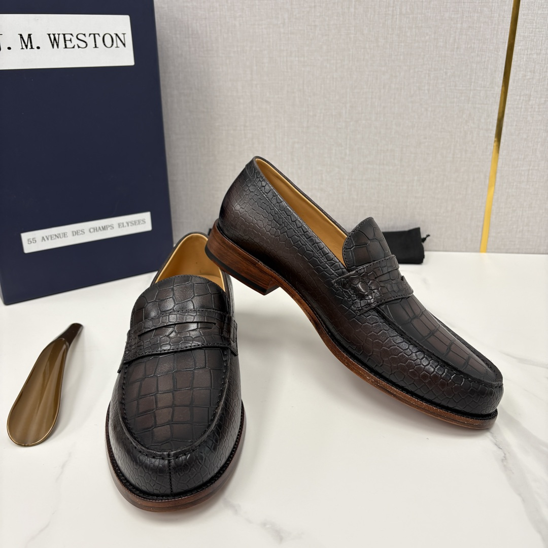 💋💍J.M.Westo*n 威士-顿 品牌经典 180 系列乐福鞋皮鞋 法国顶级皮鞋品牌 威士-顿皮鞋品