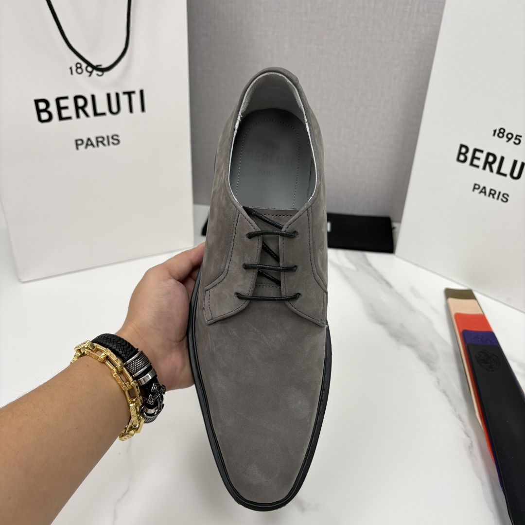 💋💍BERLUT* 布鲁提 ALTO 绒面缝制胶底休闲皮鞋德比皮鞋 皮鞋 官方 13,500 超级内卷的