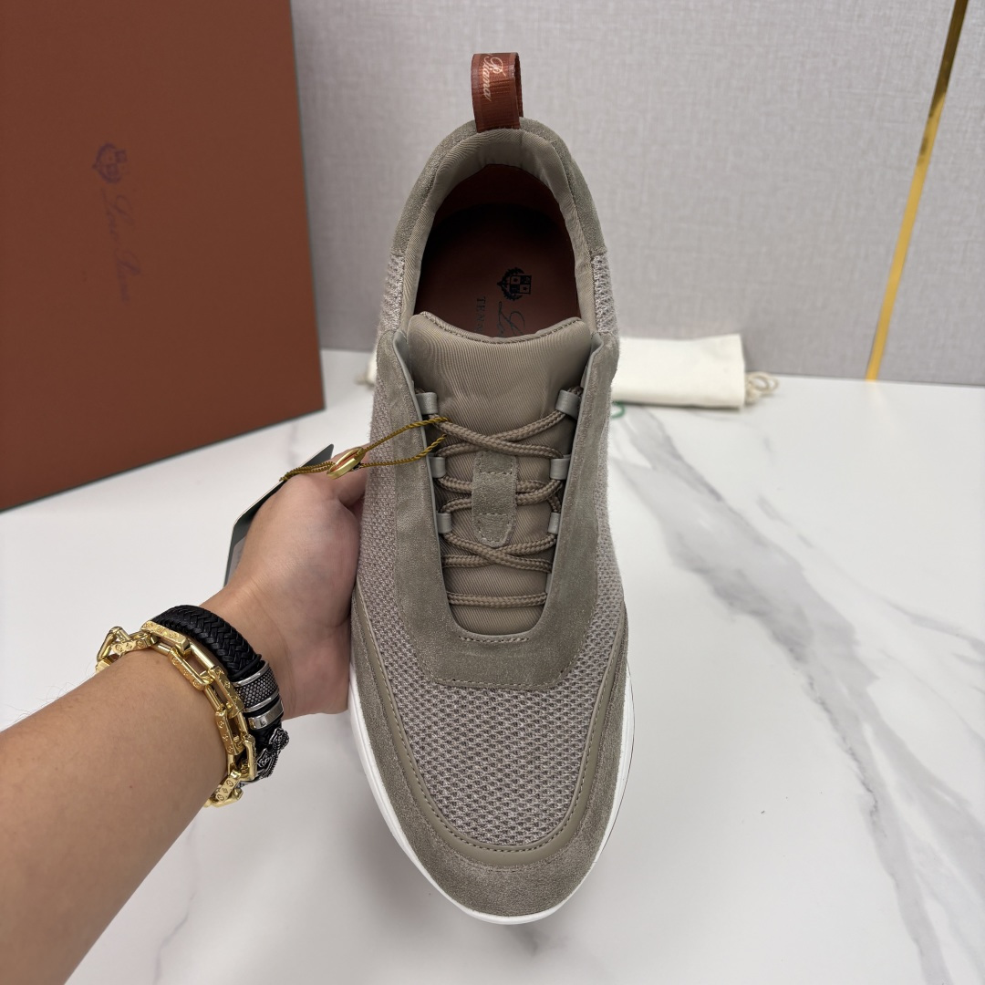 💋💍LP 家新品 Loro Pian* 诺悠*翩雅 Week End Walk 男士科技网布拼接反毛皮休