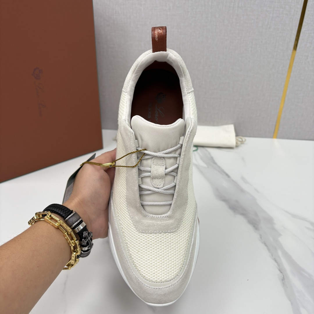 💋💍LP 家新品 Loro Pian* 诺悠*翩雅 Week End Walk 男士科技网布拼接反毛皮休