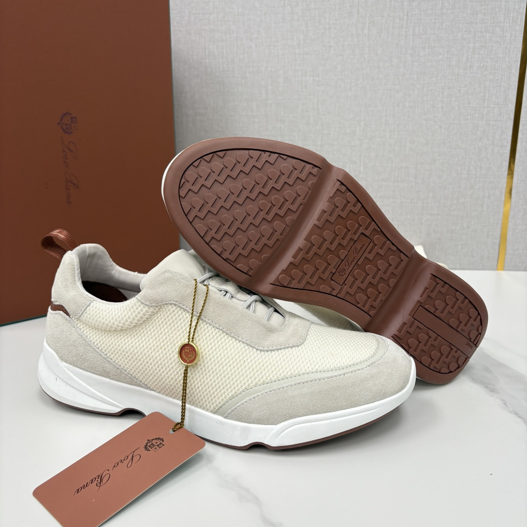 💋💍LP 家新品 Loro Pian* 诺悠*翩雅 Week End Walk 男士科技网布拼接反毛皮休