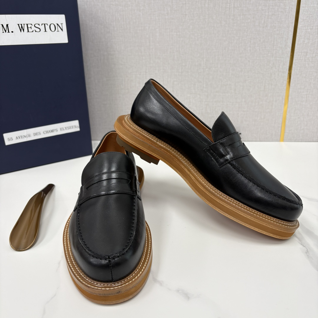 💋💍J.M.Westo*n 威士-顿 sacai × J.M.Weston 联名乐福鞋皮鞋 百年匠艺与先
