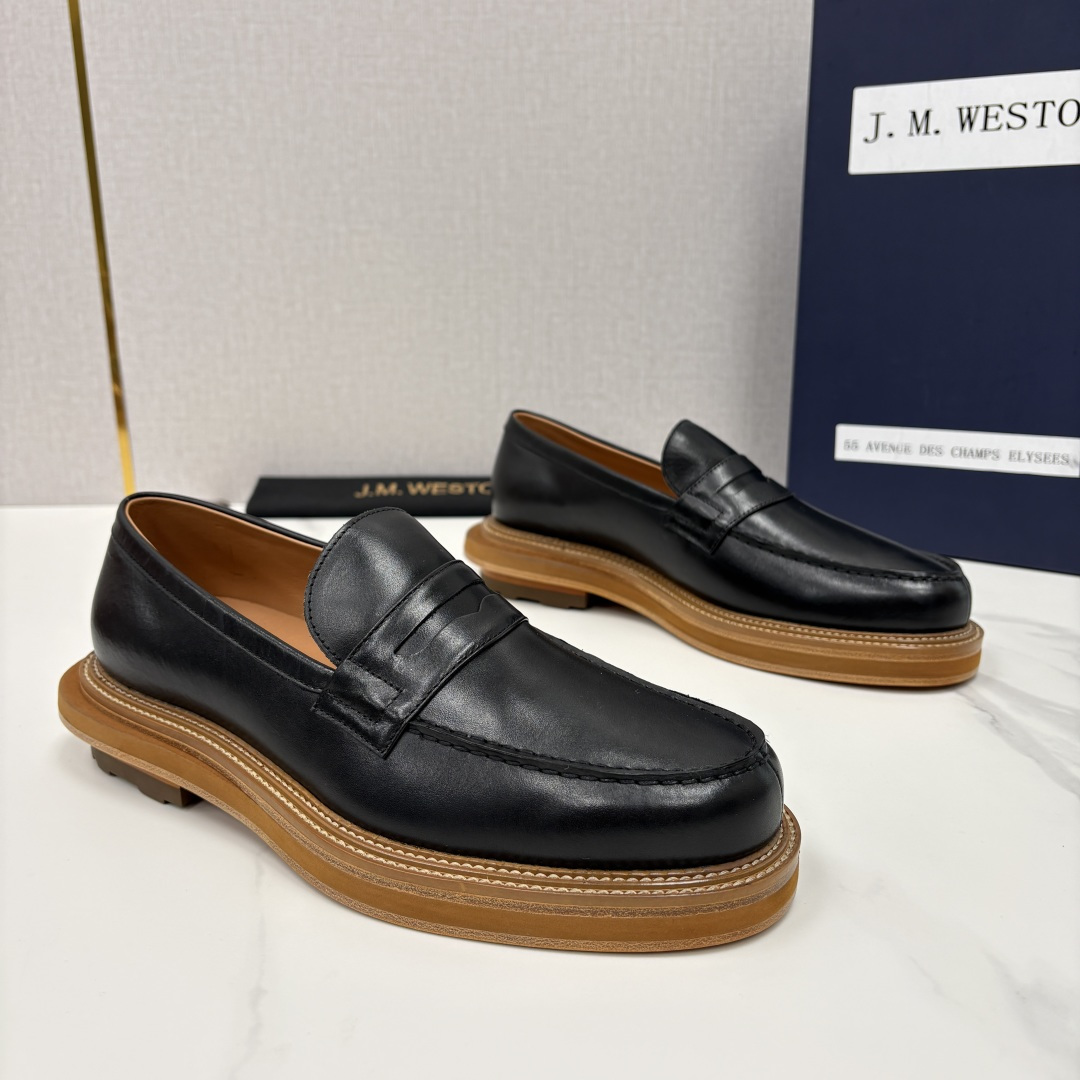 💋💍J.M.Westo*n 威士-顿 sacai × J.M.Weston 联名乐福鞋皮鞋 百年匠艺与先