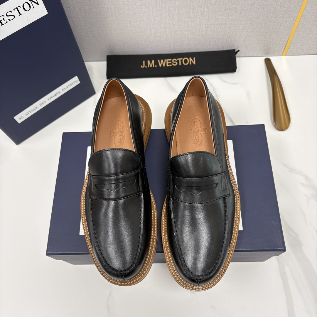 💋💍J.M.Westo*n 威士-顿 sacai × J.M.Weston 联名乐福鞋皮鞋 百年匠艺与先