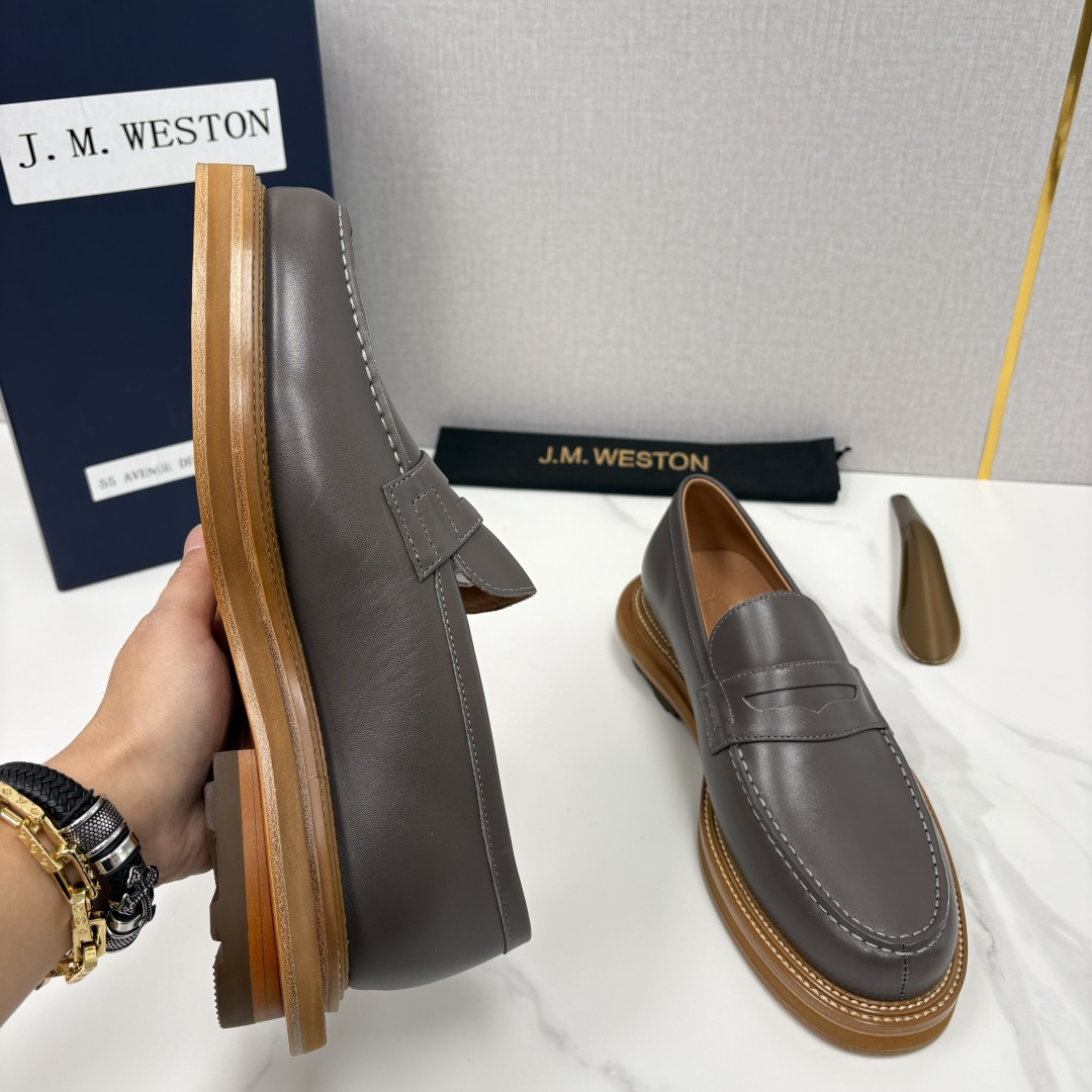 💋💍J.M.Westo*n 威士-顿 sacai × J.M.Weston 联名乐福鞋皮鞋 百年匠艺与先