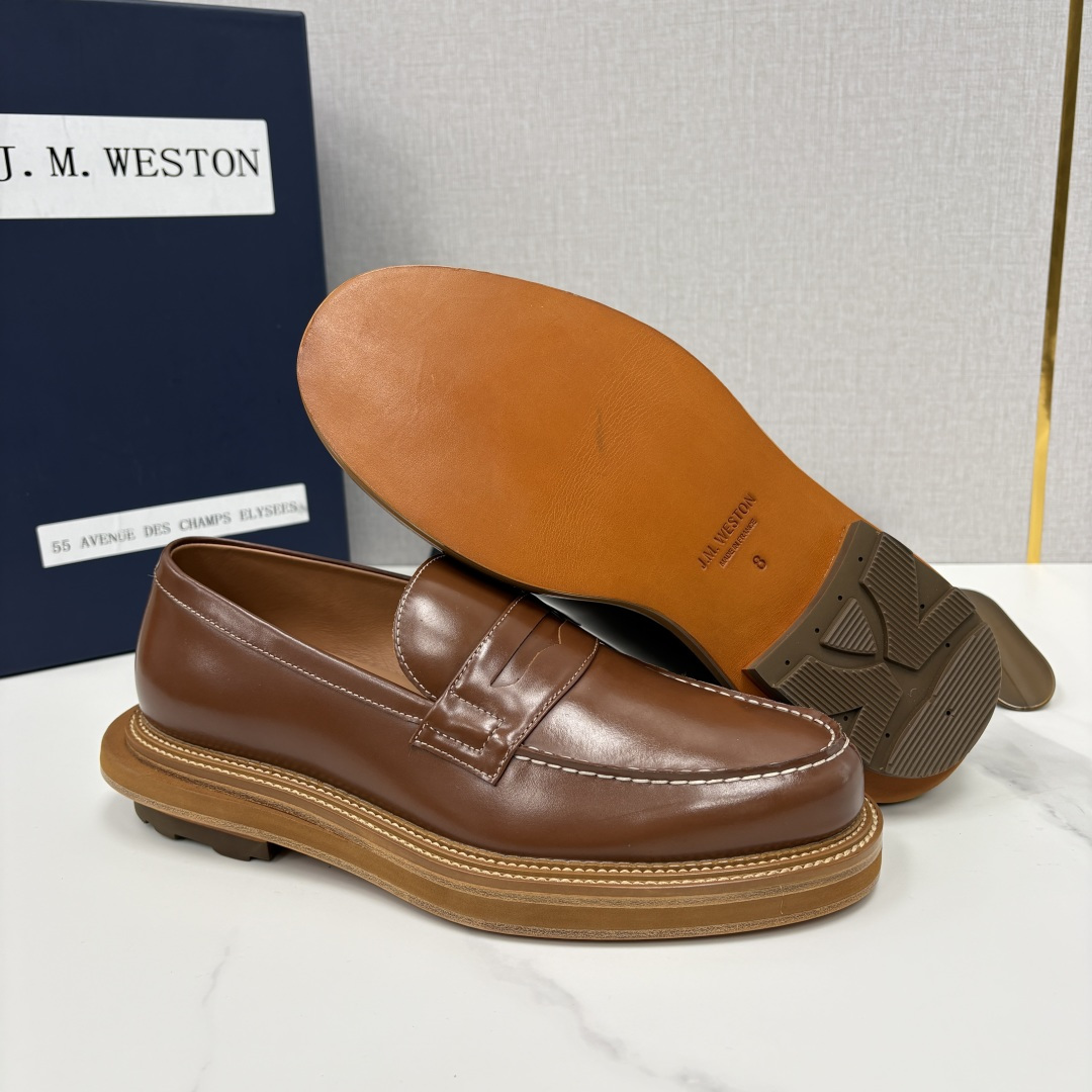 💋💍J.M.Westo*n 威士-顿 sacai × J.M.Weston 联名乐福鞋皮鞋 百年匠艺与先