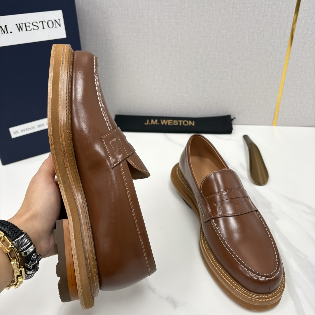 💋💍J.M.Westo*n 威士-顿 sacai × J.M.Weston 联名乐福鞋皮鞋 百年匠艺与先