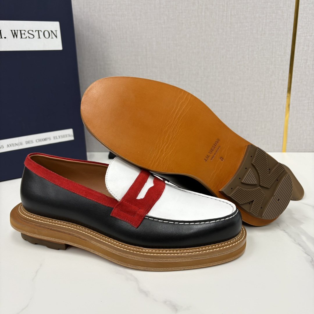 💋💍J.M.Westo*n 威士-顿 sacai × J.M.Weston 联名乐福鞋皮鞋 百年匠艺与先