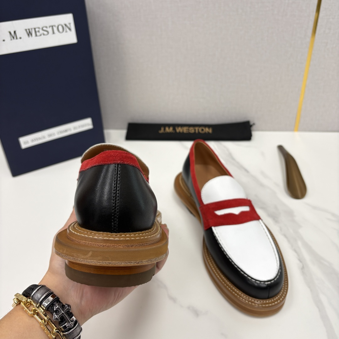 💋💍J.M.Westo*n 威士-顿 sacai × J.M.Weston 联名乐福鞋皮鞋 百年匠艺与先