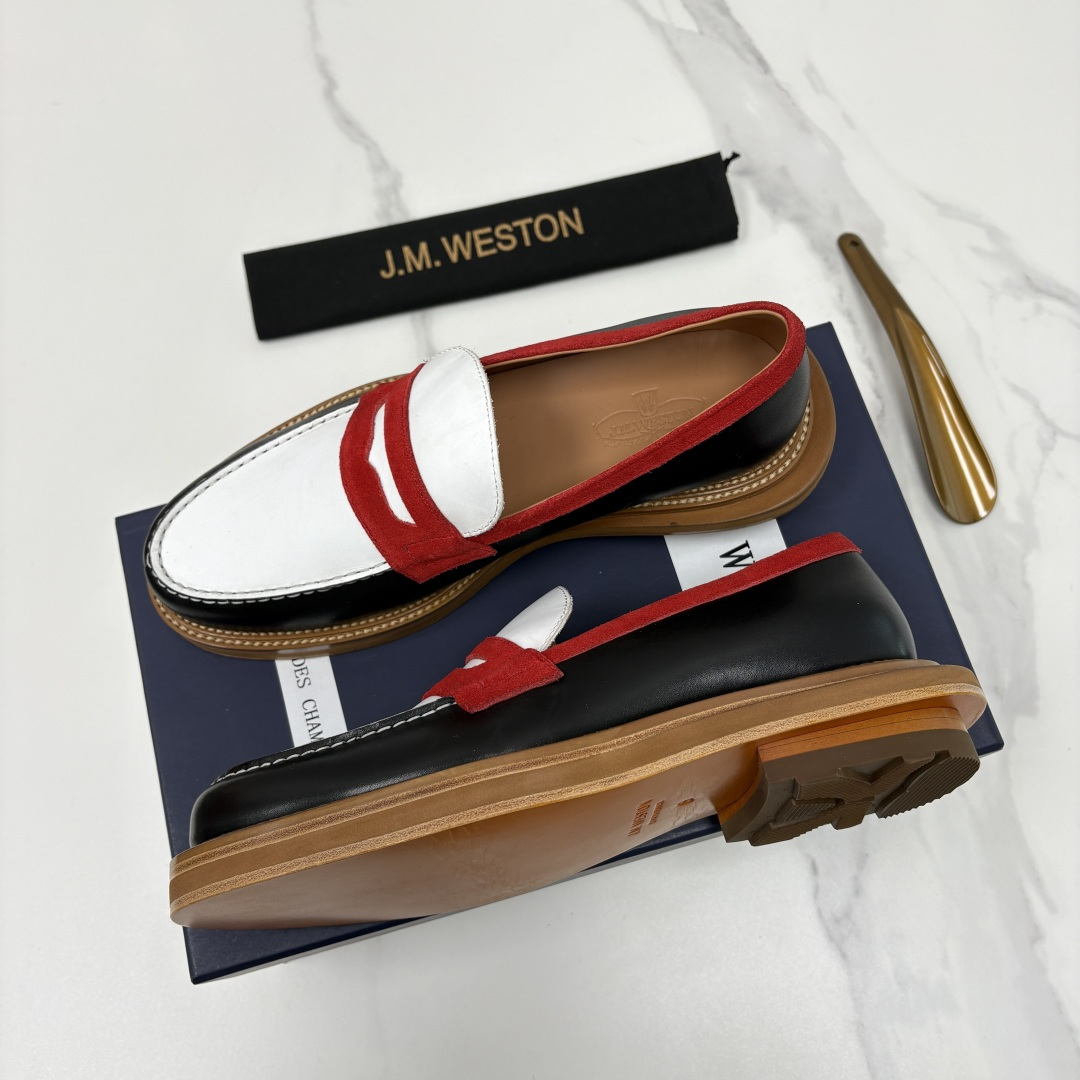 💋💍J.M.Westo*n 威士-顿 sacai × J.M.Weston 联名乐福鞋皮鞋 百年匠艺与先