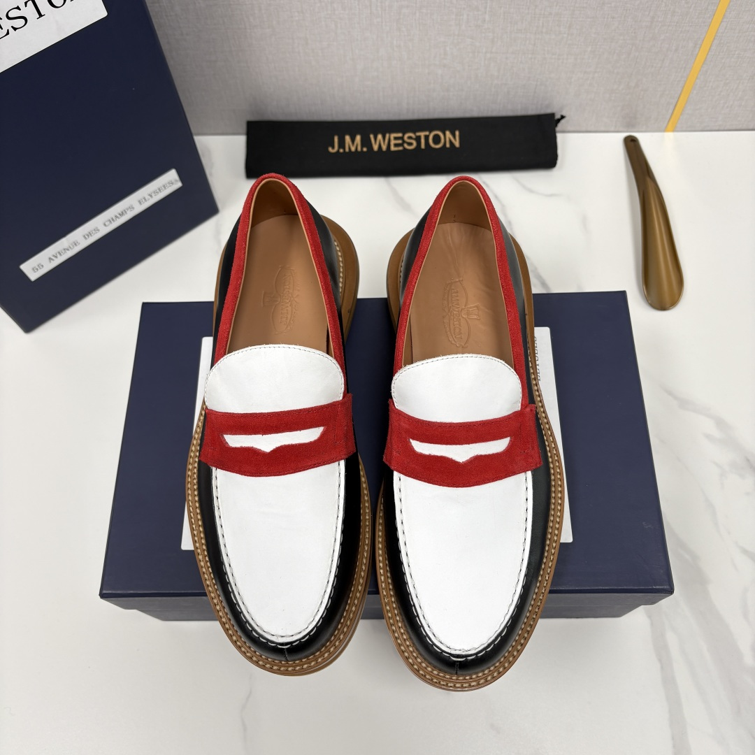 💋💍J.M.Westo*n 威士-顿 sacai × J.M.Weston 联名乐福鞋皮鞋 百年匠艺与先