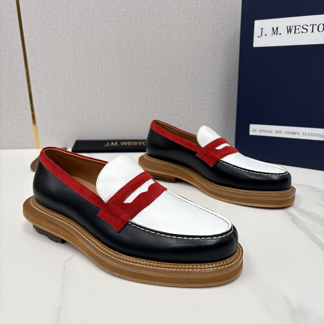 💋💍J.M.Westo*n 威士-顿 sacai × J.M.Weston 联名乐福鞋皮鞋 百年匠艺与先