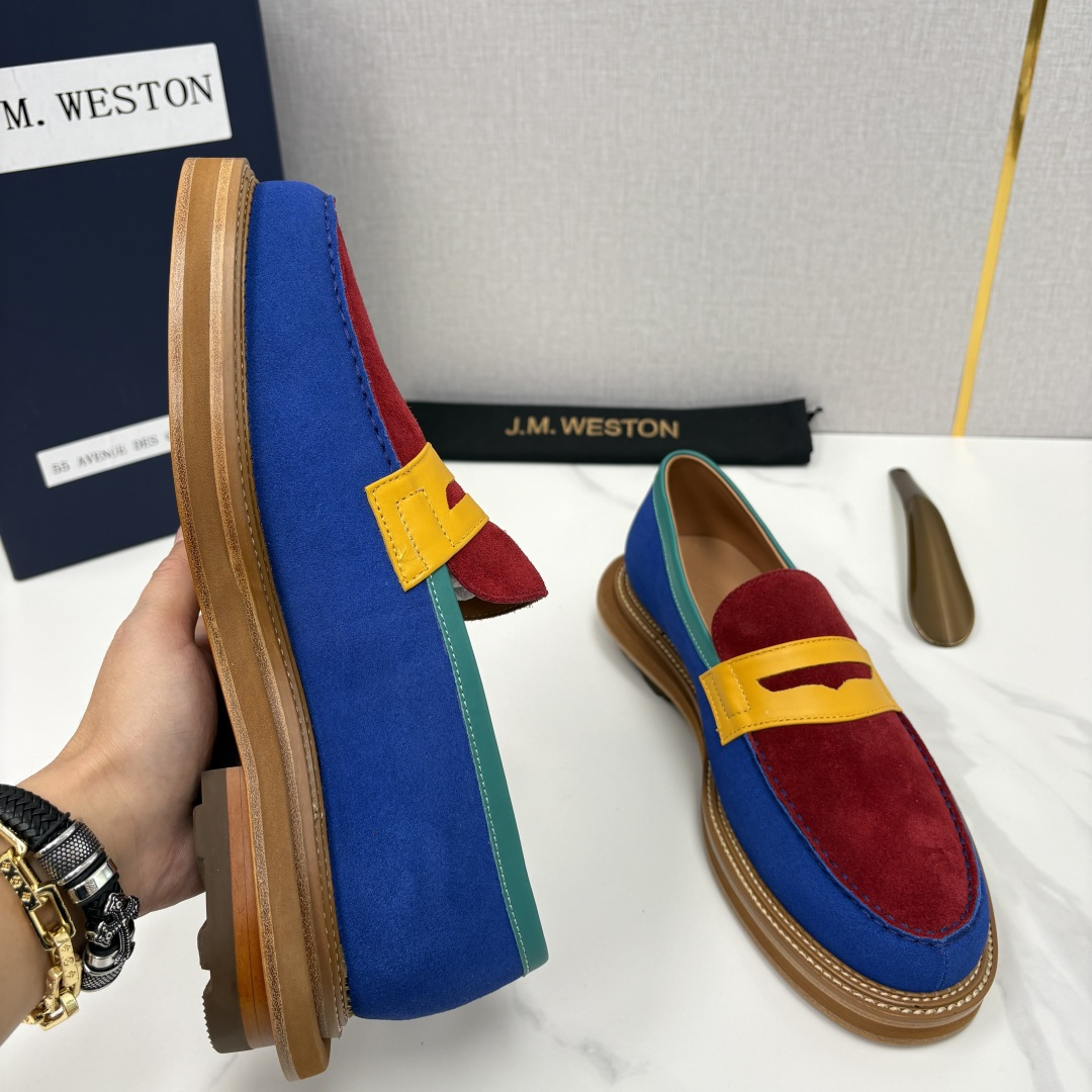 💋💍J.M.Westo*n 威士-顿 sacai × J.M.Weston 联名乐福鞋皮鞋 百年匠艺与先