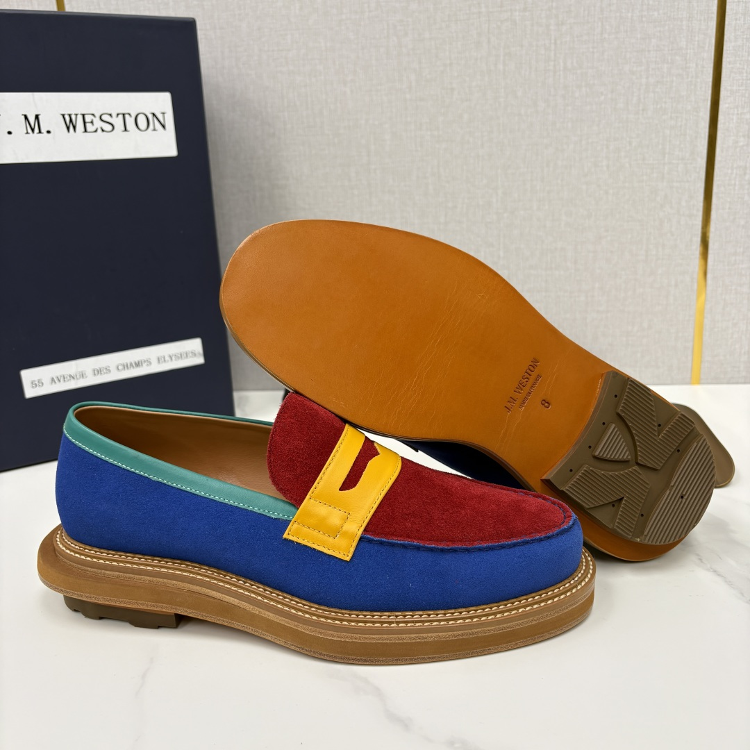 💋💍J.M.Westo*n 威士-顿 sacai × J.M.Weston 联名乐福鞋皮鞋 百年匠艺与先